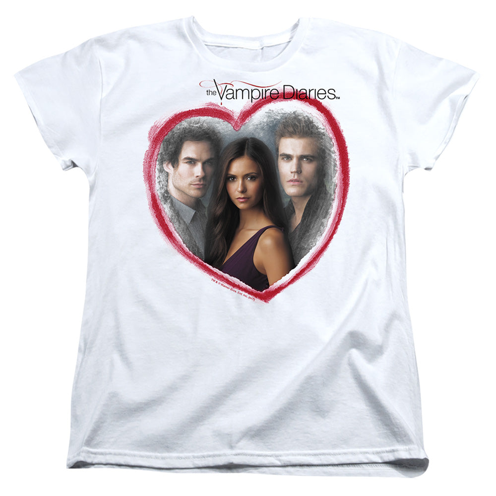 VAMPIRE DIARIES : GIRL'S CHOICE S\S WOMENS TEE WHITE 2X