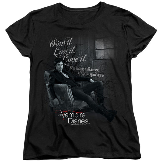 VAMPIRE DIARIES : BE YOURSELF WOMENS SHORT SLEEVE Black 2X