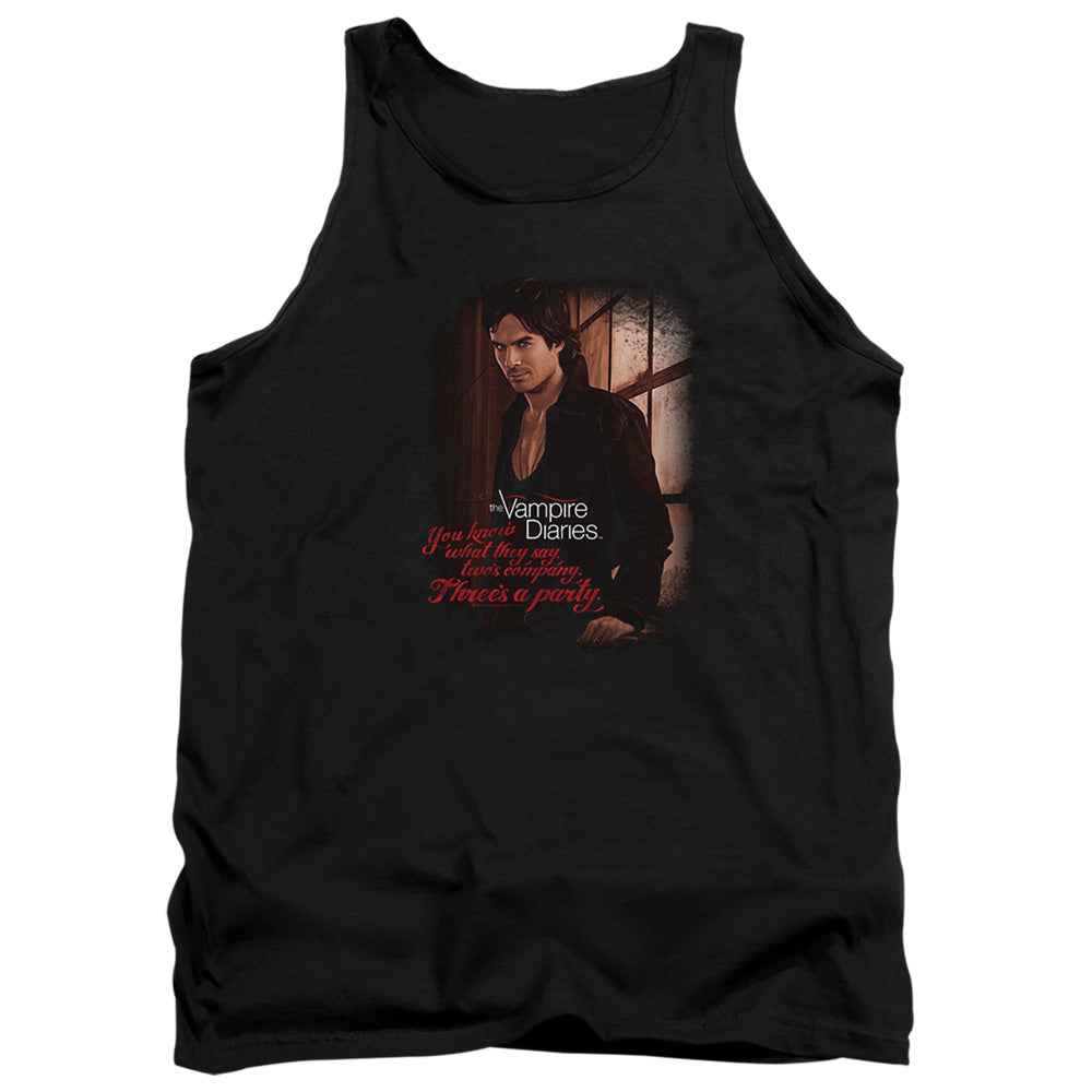 VAMPIRE DIARIES : THREE'S A PARTY ADULT TANK BLACK 2X