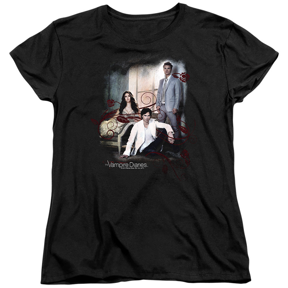 VAMPIRE DIARIES : 3 + 1 S\S WOMENS TEE Black 2X