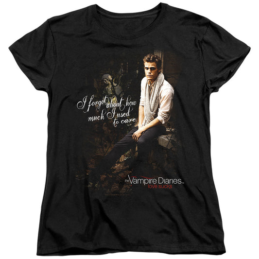 VAMPIRE DIARIES : I USED TO CARE S\S WOMENS TEE BLACK 2X