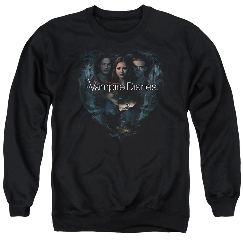 VAMPIRE DIARIES : HEART'S DESIRE ADULT CREW NECK SWEATSHIRT BLACK 2X