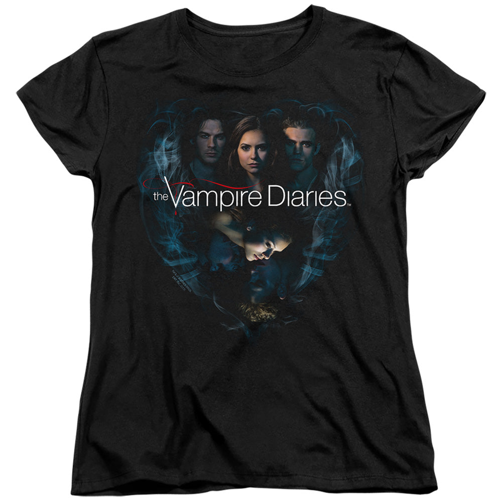 VAMPIRE DIARIES : HEART'S DESIRE S\S WOMENS TEE Black 2X