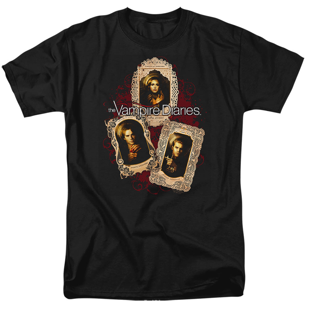 VAMPIRE DIARIES : HOLY CARDS S\S ADULT 18\1 Black XL