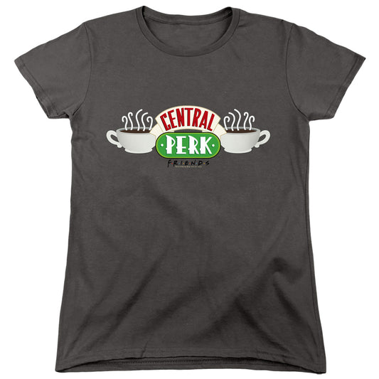 FRIENDS : CENTRAL PERK LOGO WOMENS SHORT SLEEVE CHARCOAL XL