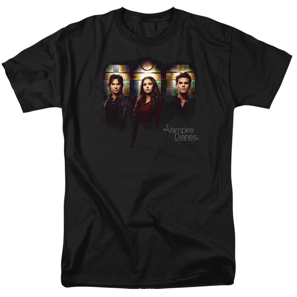 VAMPIRE DIARIES : STAINED WINDOWS S\S ADULT 18\1 Black 2X