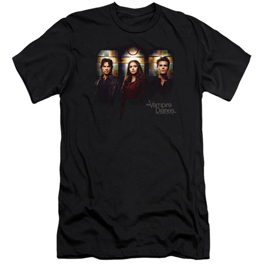 VAMPIRE DIARIES : STAINED WINDOWS PREMIUM CANVAS ADULT SLIM FIT 30\1 BLACK SM