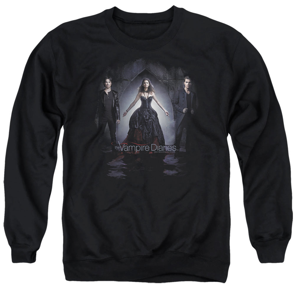 VAMPIRE DIARIES : BRING IT ON ADULT CREW NECK SWEATSHIRT BLACK SM