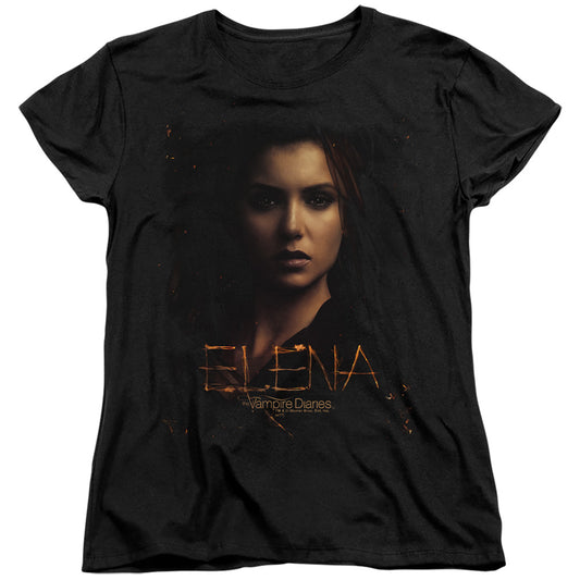 VAMPIRE DIARIES : ELENA SMOKEY VEIL S\S WOMENS TEE Black MD