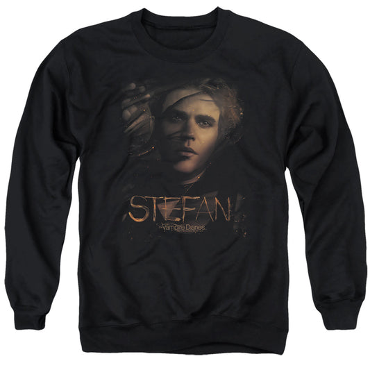 VAMPIRE DIARIES : STEFAN SMOKEY VEIL ADULT CREW NECK SWEATSHIRT BLACK 2X