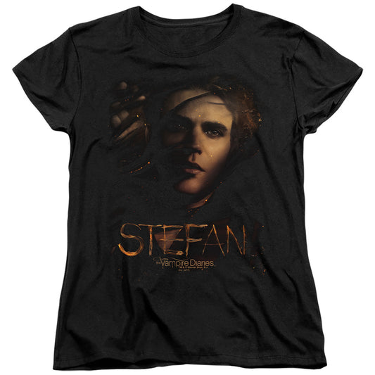 VAMPIRE DIARIES : STEFAN SMOKEY VEIL S\S WOMENS TEE Black MD