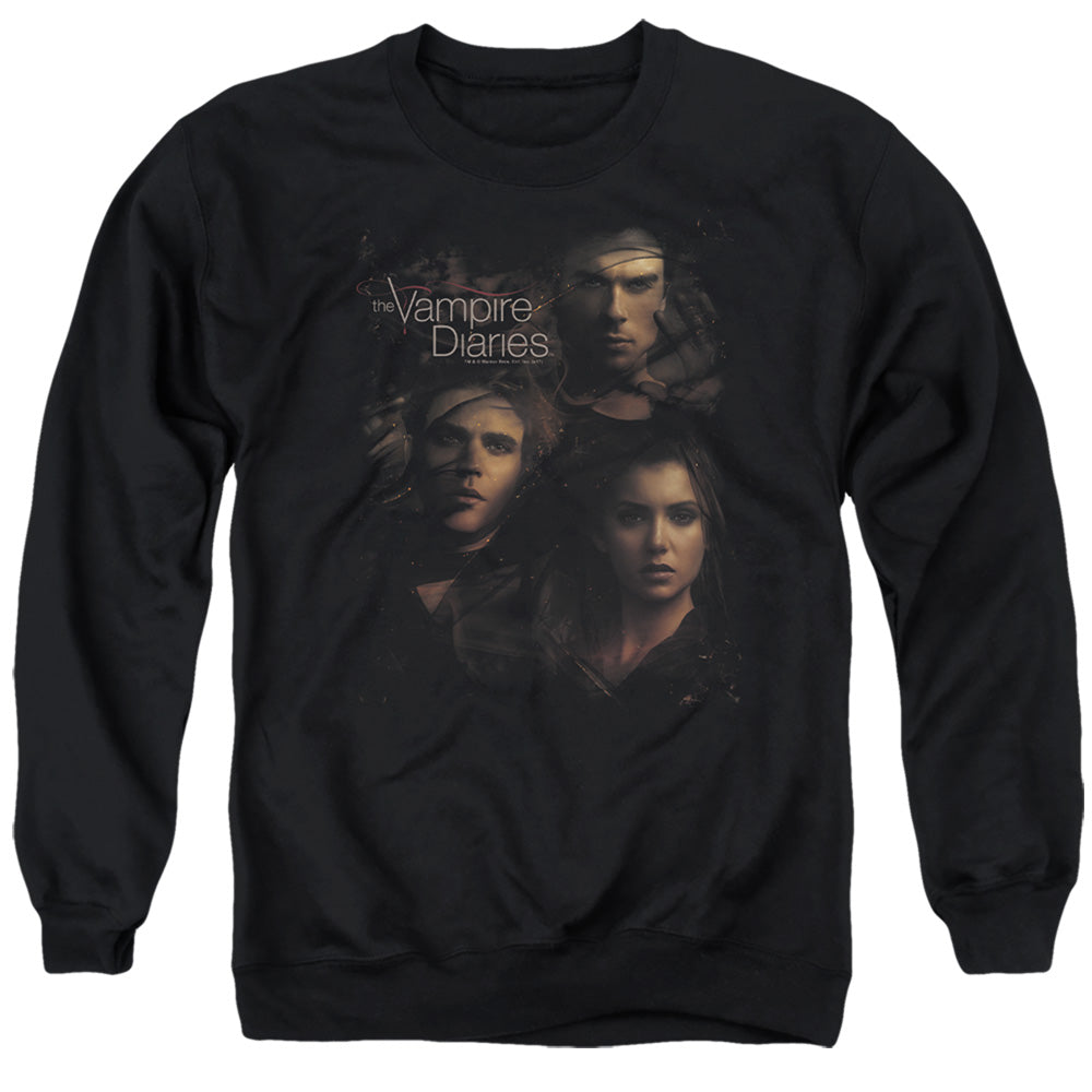 VAMPIRE DIARIES : SMOKEY VEIL ADULT CREW NECK SWEATSHIRT BLACK 2X