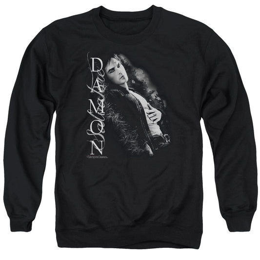 VAMPIRE DIARIES : BESIDES ME ADULT CREW NECK SWEATSHIRT BLACK 2X