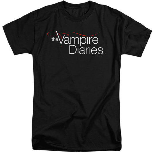 VAMPIRE DIARIES : THE VAMPIRE DIARIES LOGO ADULT TALL FIT SHORT SLEEVE Black 2X