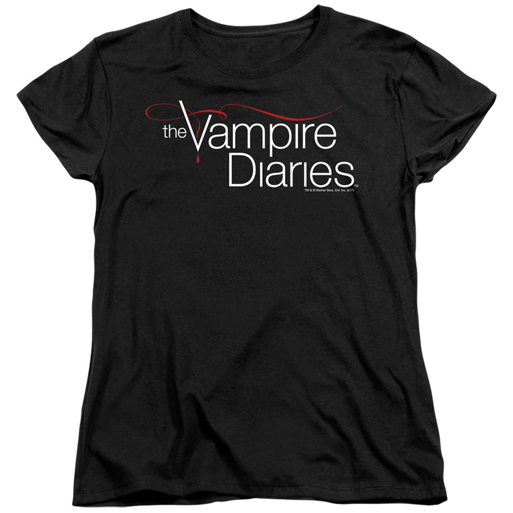 VAMPIRE DIARIES : THE VAMPIRE DIARIES LOGO WOMENS SHORT SLEEVE Black 2X