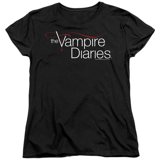 VAMPIRE DIARIES : THE VAMPIRE DIARIES LOGO WOMENS SHORT SLEEVE Black 2X