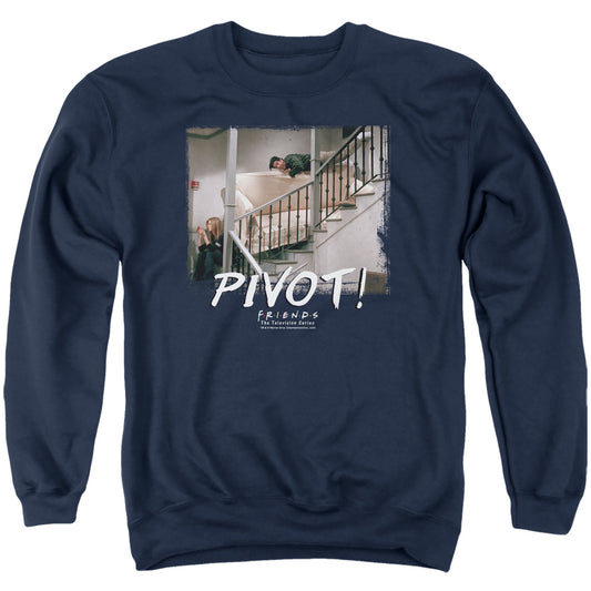 FRIENDS : PIVOT ADULT CREW SWEAT Navy MD