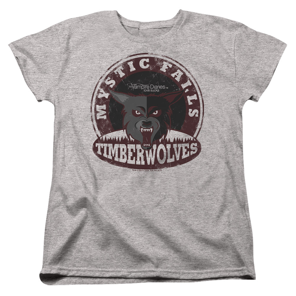 VAMPIRE DIARIES : TIMBERWOLVES WOMENS SHORT SLEEVE Athletic Heather SM