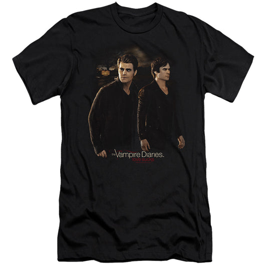 VAMPIRE DIARIES : BROTHERS PREMIUM ADULT RINGSPUN COTTON SHORT SLEEVE Black 2X