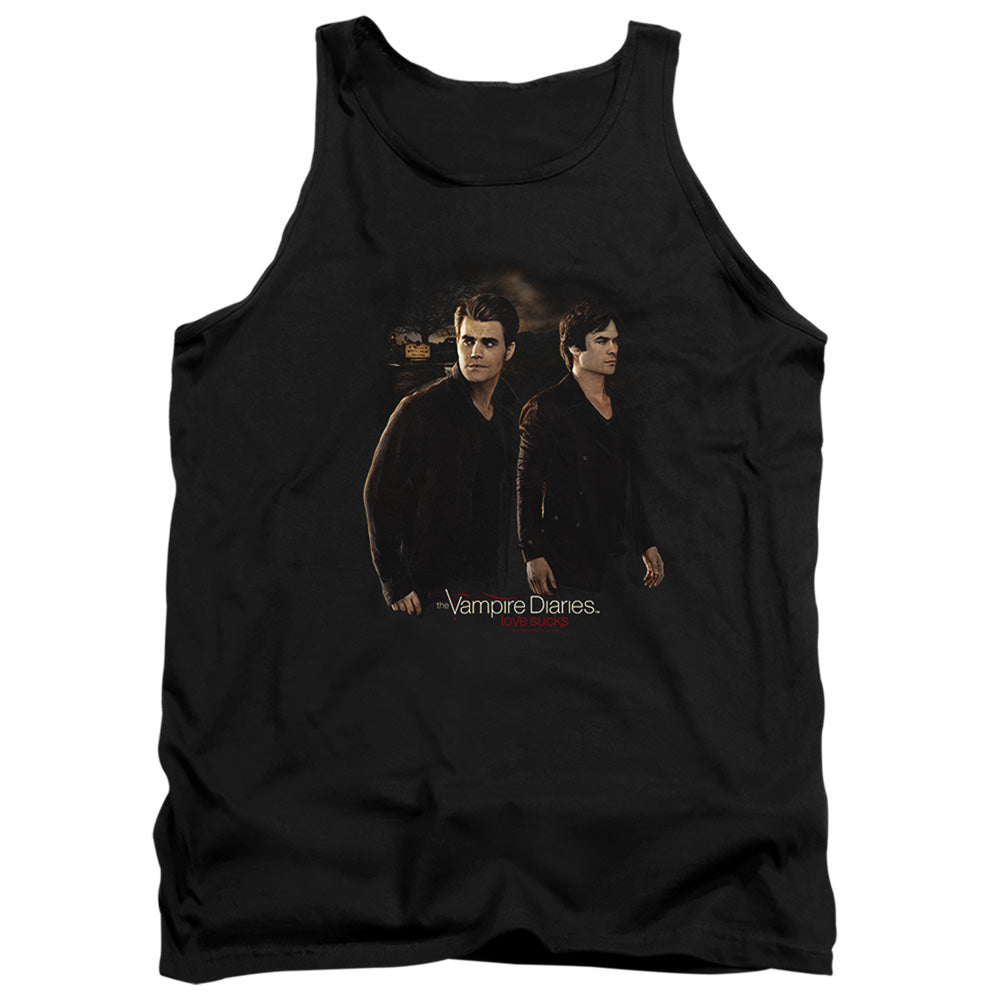 VAMPIRE DIARIES : BROTHERS ADULT TANK Black 2X