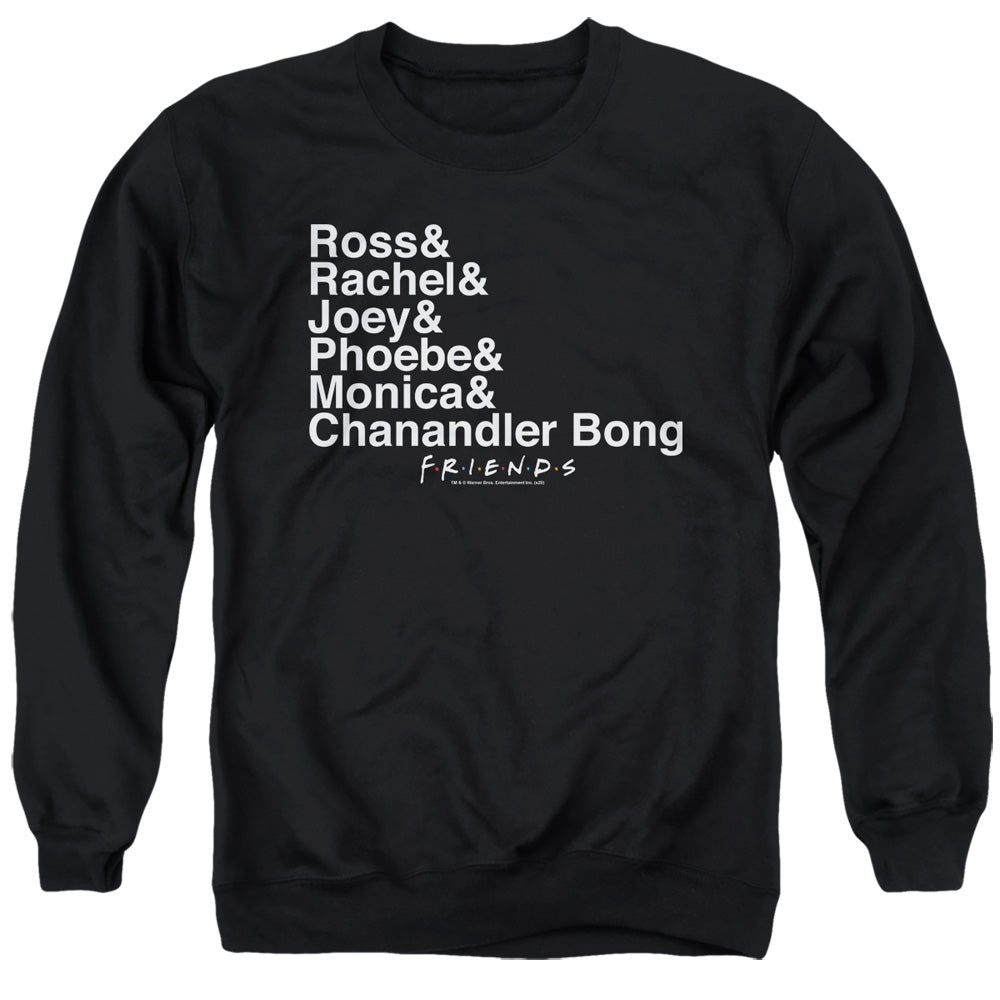 FRIENDS : CHANANDLER BONG ADULT CREW SWEAT Black 3X