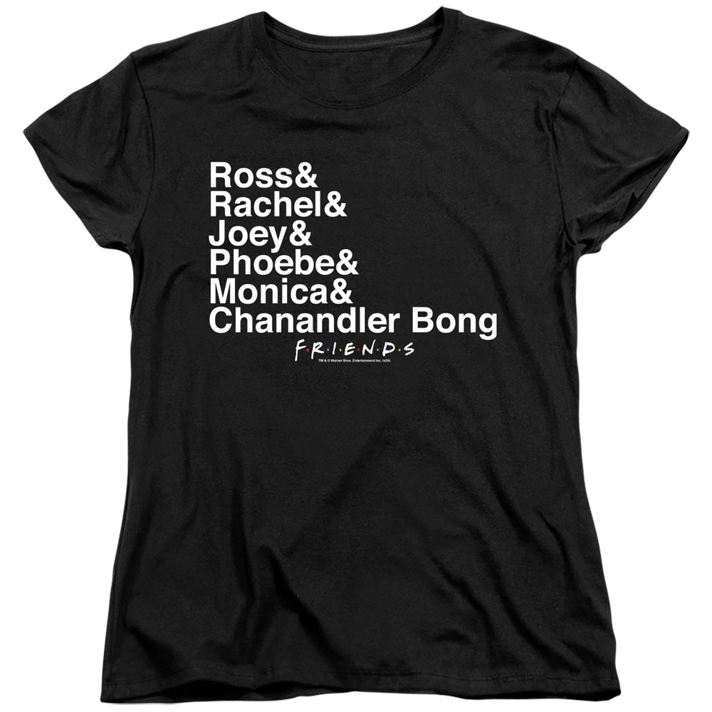 FRIENDS : CHANANDLER BONG WOMENS SHORT SLEEVE Black MD