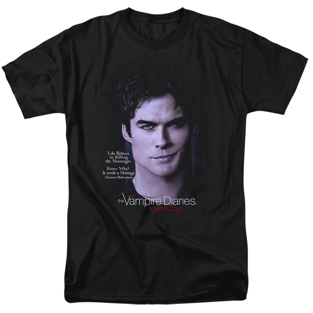 VAMPIRE DIARIES : MESSENGER S\S ADULT 18\1 Black 2X