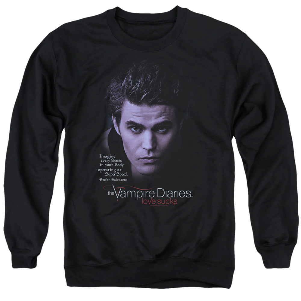 VAMPIRE DIARIES : SENSE YOUR BODY ADULT CREW SWEAT Black 2X