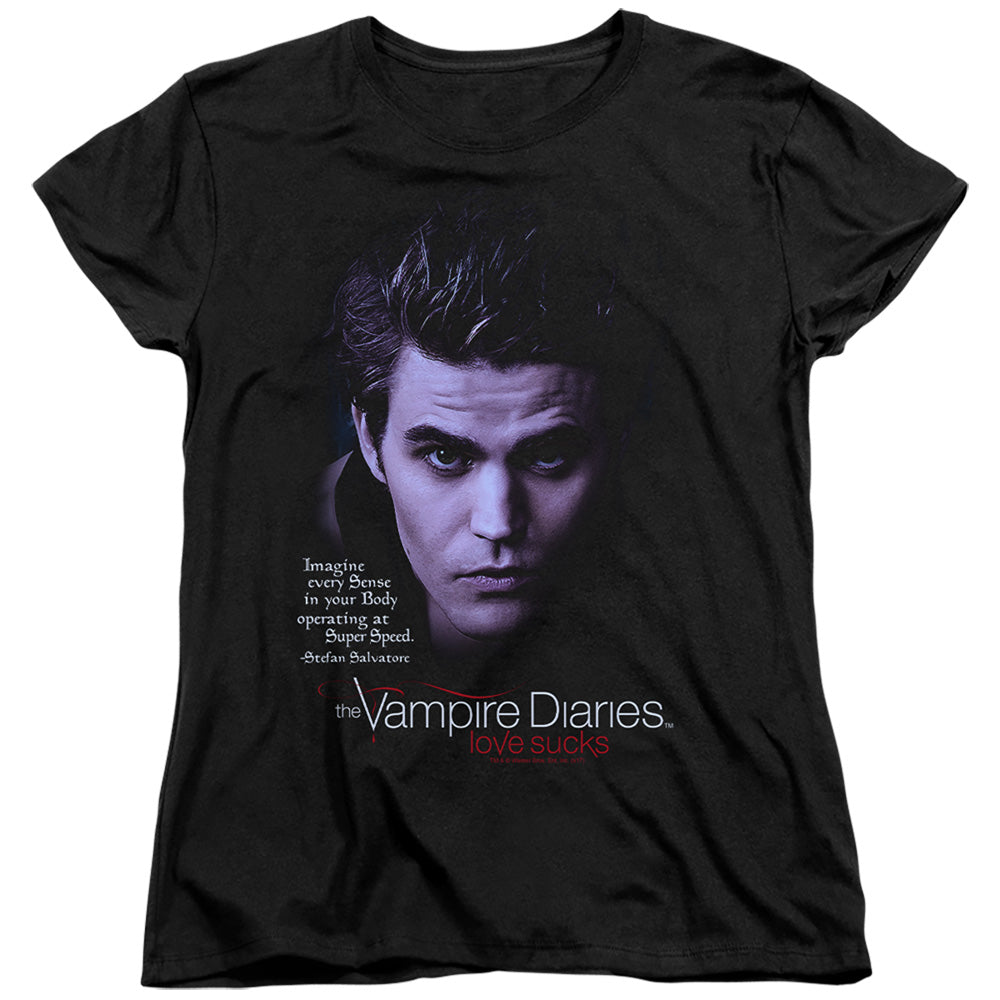 VAMPIRE DIARIES : SENSE YOUR BODY WOMENS SHORT SLEEVE Black SM