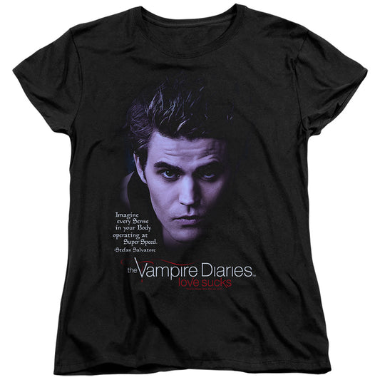 VAMPIRE DIARIES : SENSE YOUR BODY WOMENS SHORT SLEEVE Black SM