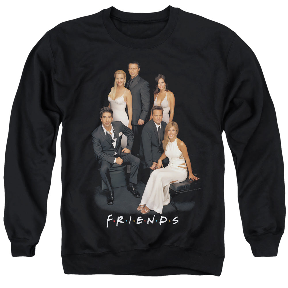 FRIENDS : CLASSY ADULT CREW SWEAT Black 2X