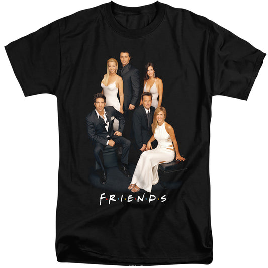 FRIENDS : CLASSY ADULT TALL FIT SHORT SLEEVE Black 2X