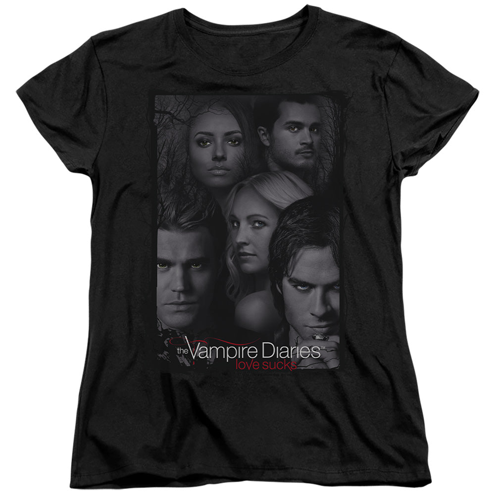 VAMPIRE DIARIES : SO HERE WE ARE WOMENS SHORT SLEEVE Black 2X