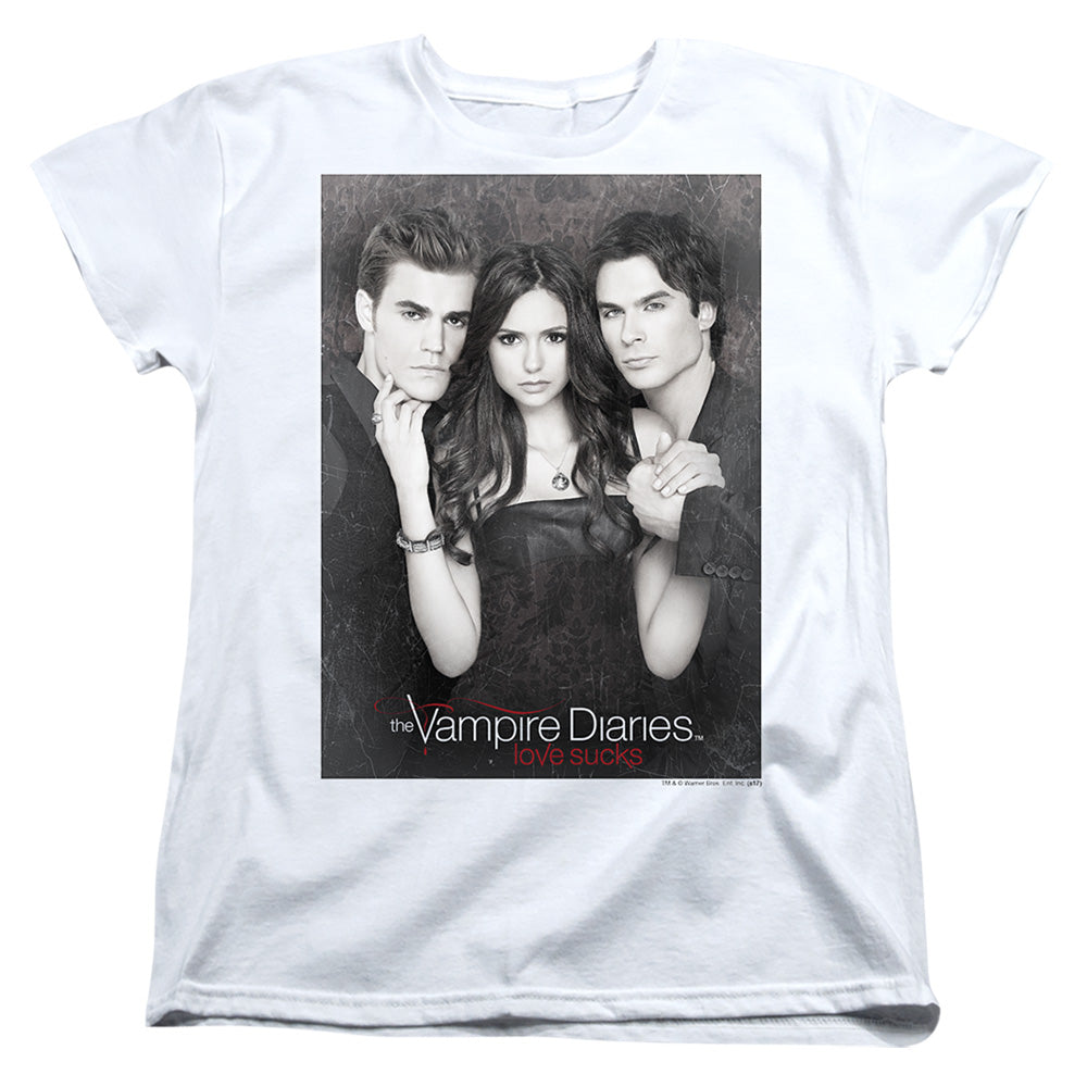 VAMPIRE DIARIES : THAT WAS THEN WOMENS SHORT SLEEVE White XL