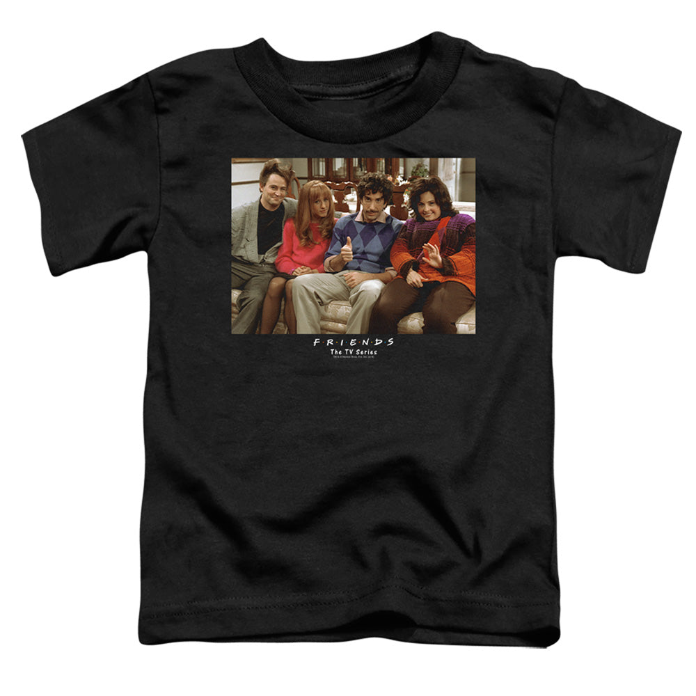 FRIENDS : THROWBACK S\S TODDLER TEE Black SM (2T)