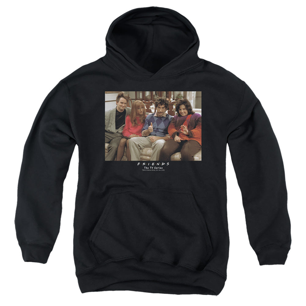 FRIENDS : THROWBACK YOUTH PULL OVER HOODIE Black LG