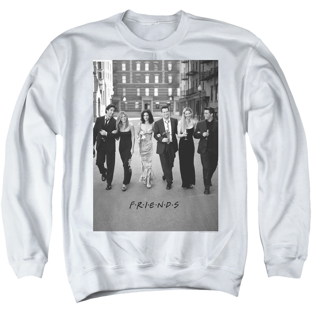 FRIENDS : WALK THE STREETS ADULT CREW SWEAT White SM