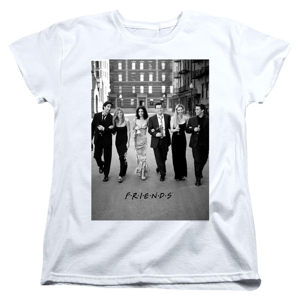 FRIENDS : WALK THE STREETS WOMENS SHORT SLEEVE White SM