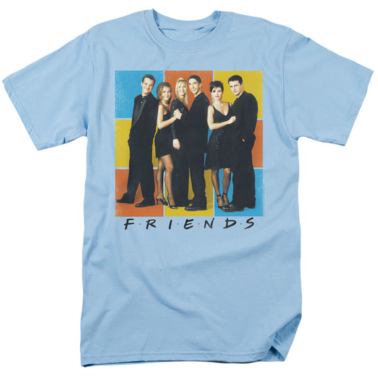 FRIENDS : COLOR BLOCK OF FRIENDS S\S ADULT 18\1 Light Blue 2X