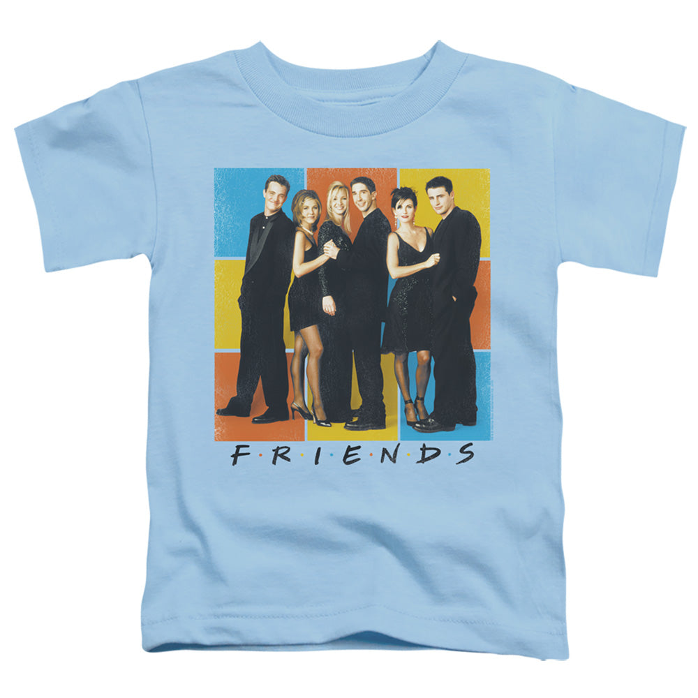 FRIENDS : COLOR BLOCK OF FRIENDS S\S TODDLER TEE Light Blue LG (4T)