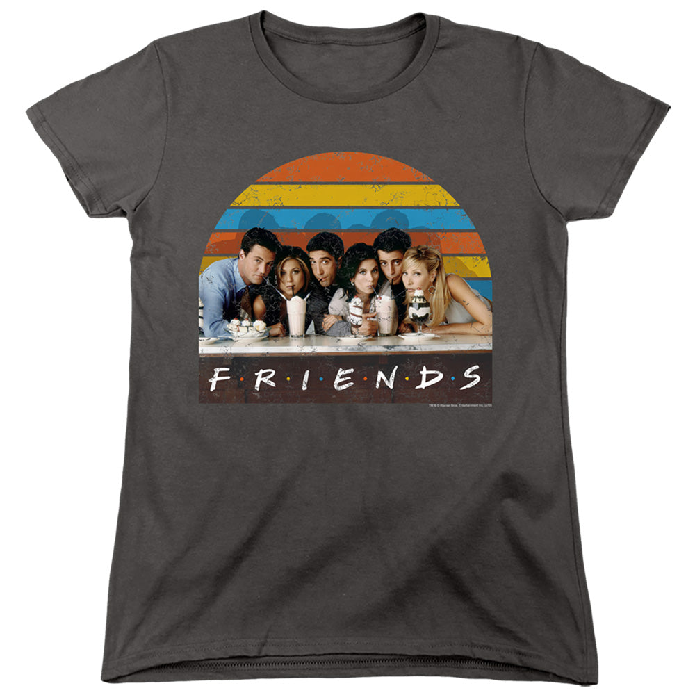 FRIENDS : SODA FOUNTAIN WOMENS SHORT SLEEVE Charcoal LG