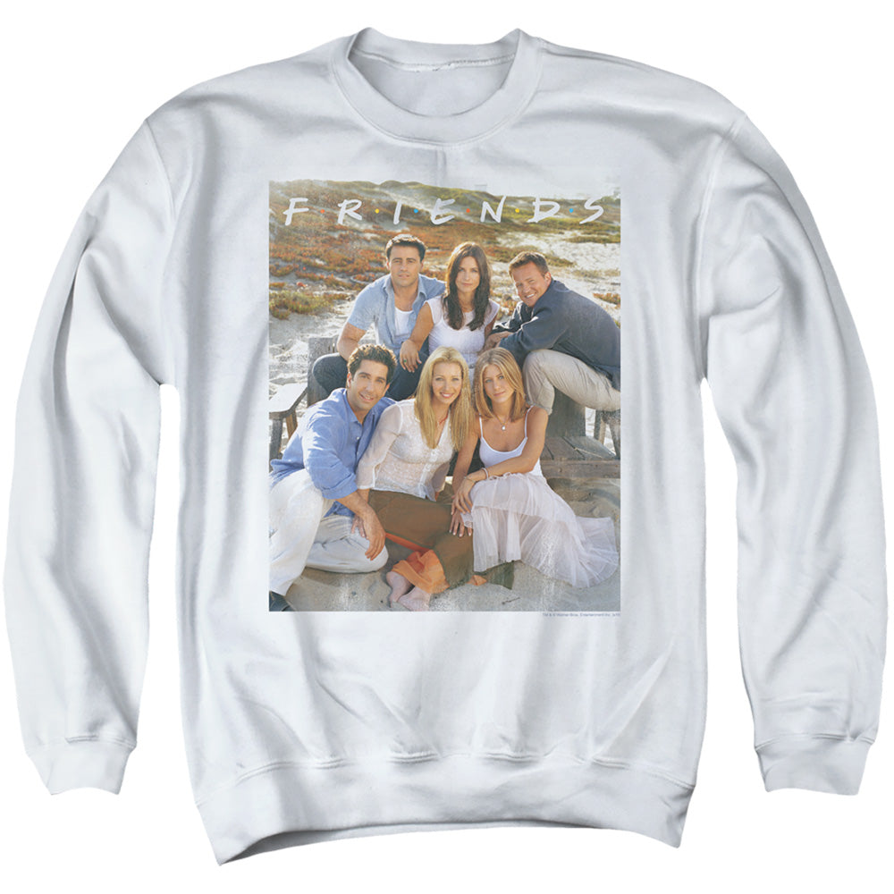 FRIENDS : LIFE'S A BEACH ADULT CREW SWEAT White 2X