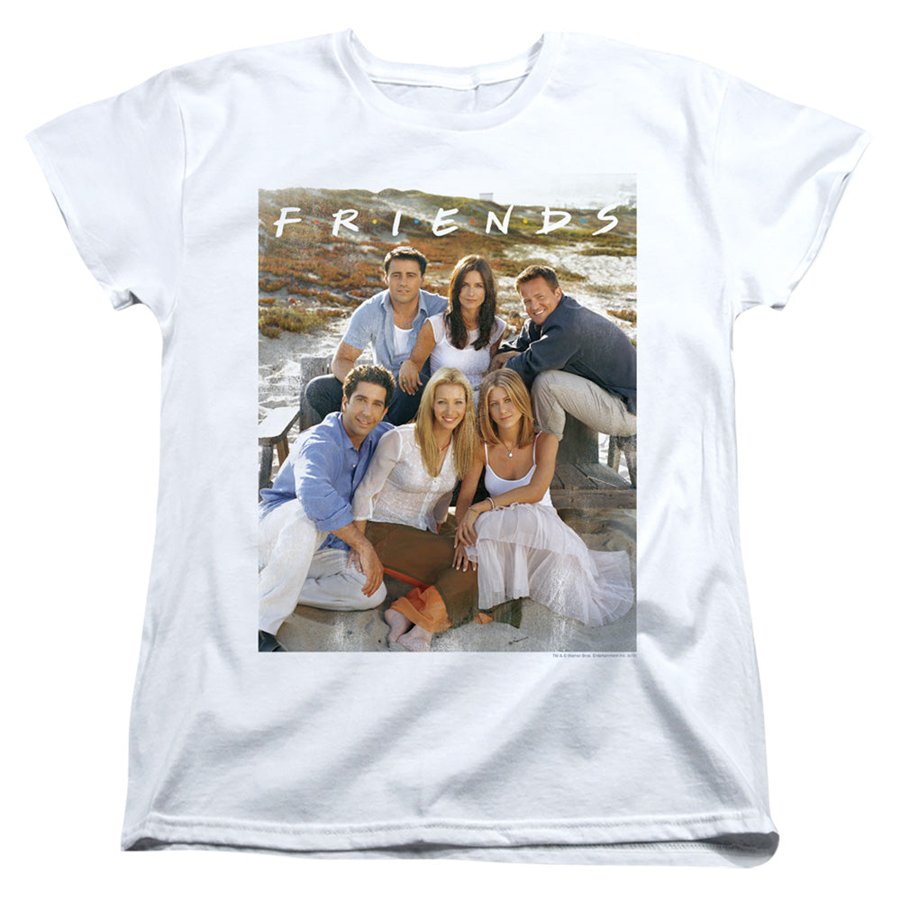 FRIENDS : LIFE'S A BEACH WOMENS SHORT SLEEVE White XL