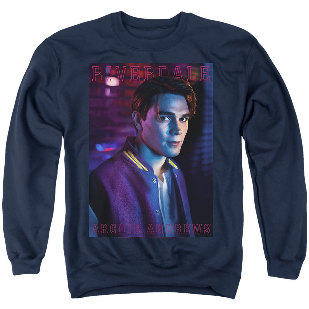 RIVERDALE : ARCHIE ANDREWS ADULT CREW SWEAT Navy 3X