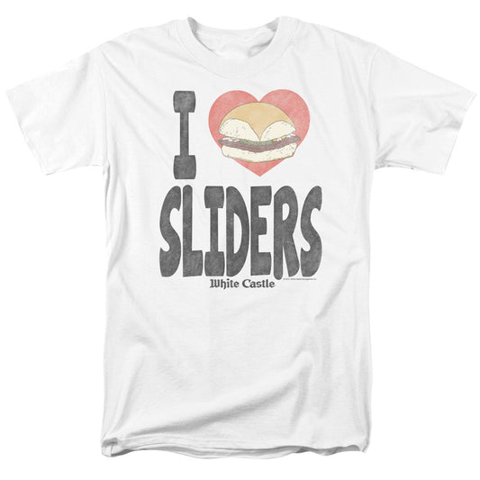 WHITE CASTLE : I HEART SLIDERS S\S ADULT 18\1 WHITE 2X