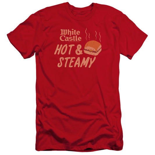 WHITE CASTLE : HOT AND STEAMY PREMIUM CANVAS ADULT SLIM FIT 30\1 RED 2X