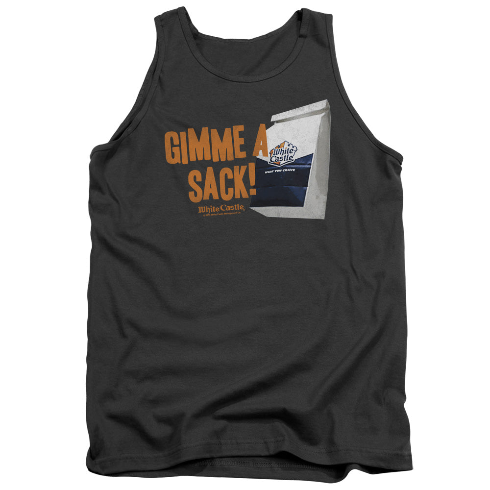 WHITE CASTLE : GIMMIE A SACK ADULT TANK CHARCOAL 2X