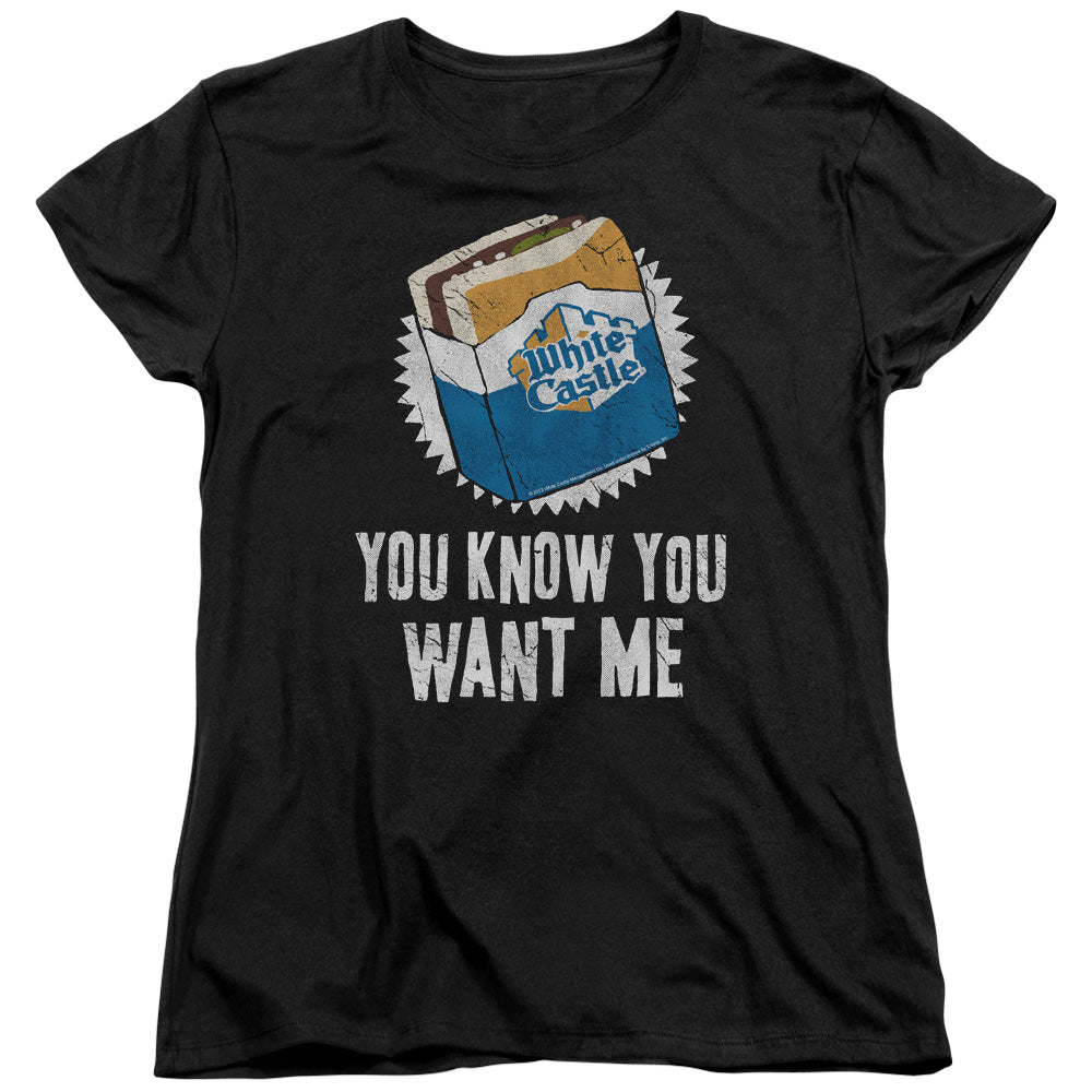 WHITE CASTLE : WANT ME S\S WOMENS TEE Black 2X