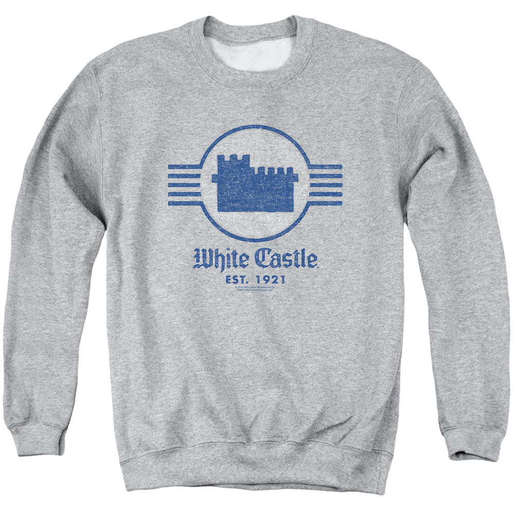 WHITE CASTLE : EMBLEM ADULT CREW NECK SWEATSHIRT ATHLETIC HEATHER 2X