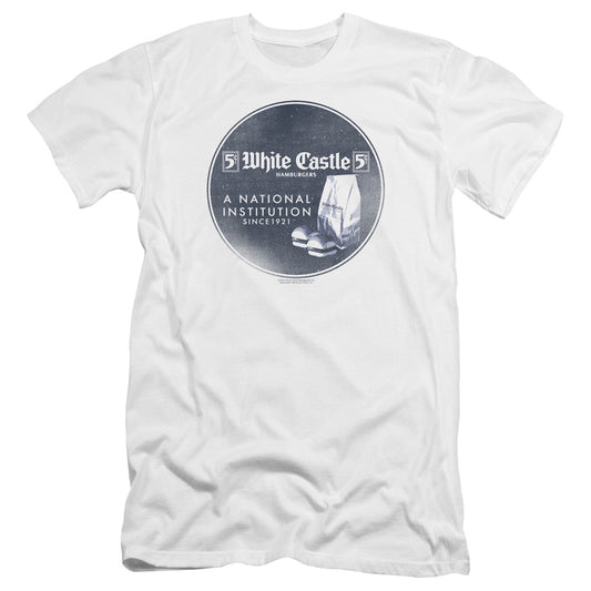 WHITE CASTLE : NATIONAL INSTITUTION PREMIUM CANVAS ADULT SLIM FIT 30\1 WHITE 2X